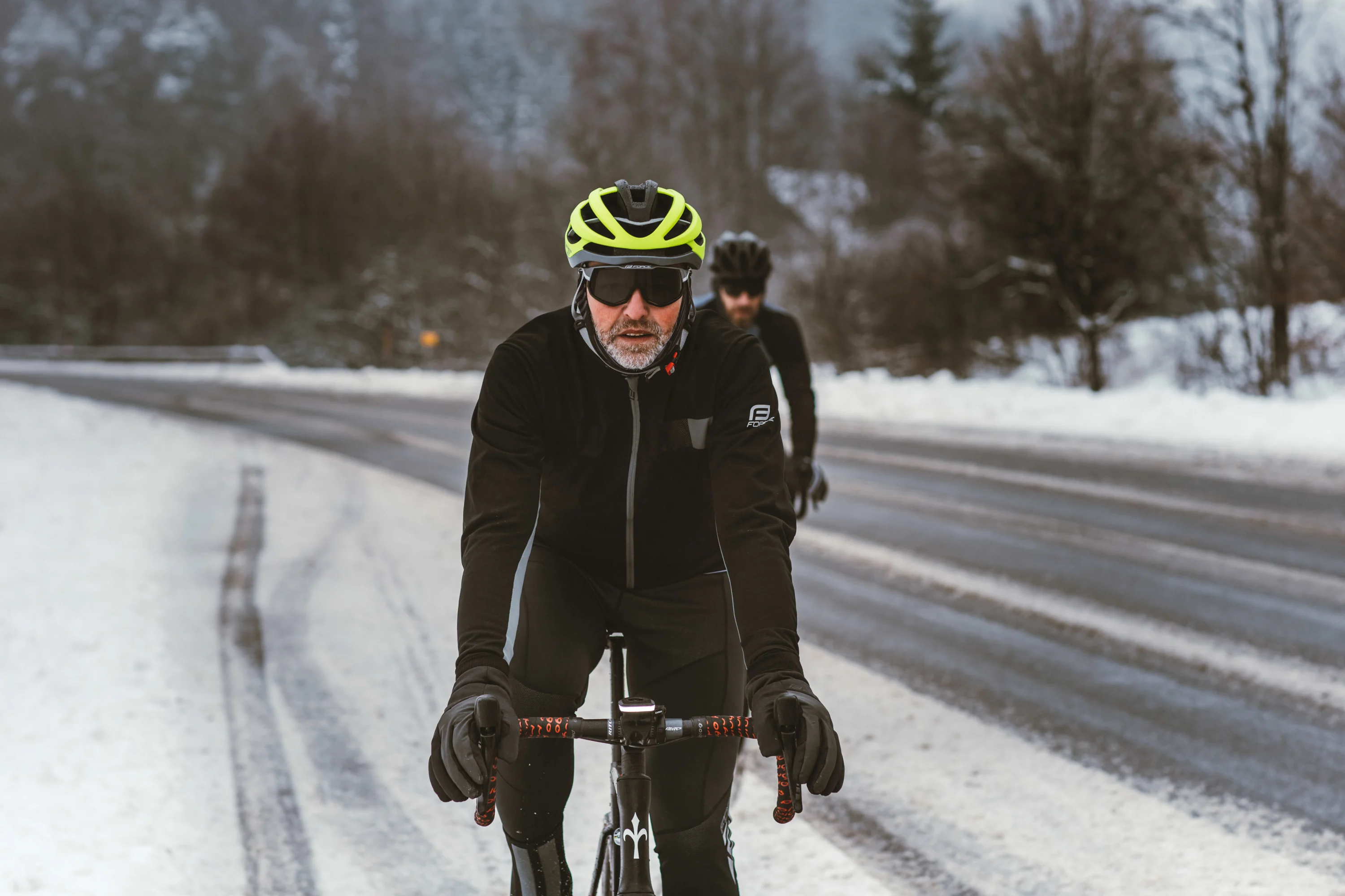 Bunda FORCE FROST softshell zimní, černo-šedá