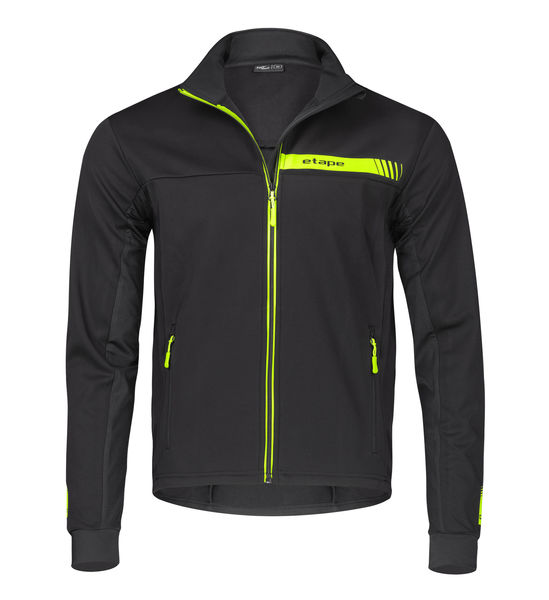 Pánská zimní bunda  BALANCE WS, černá/žlutá fluo