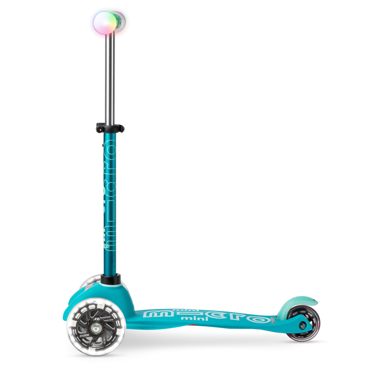Koloběžka Mini Micro Deluxe Magic LED aqua - ZDARMA dopravné!