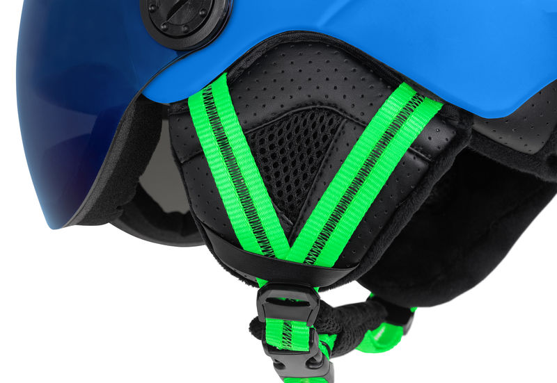 Etape dětská lyžařská přilba RIDER PRO LIGHT, modrá/zelená mat