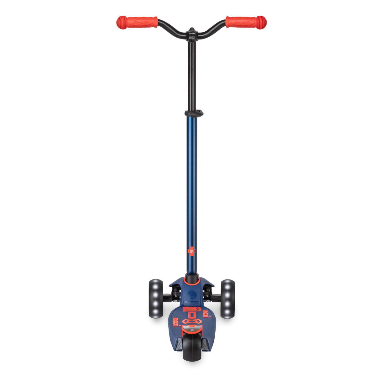 Koloběžka Maxi Micro Deluxe PRO LED, navy red - ZDARMA doprava a Zdravá láhev!