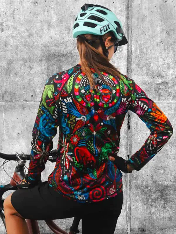 MTB dres CYCOLOGY Jungle Jungle, dámský, dlouhý rukáv