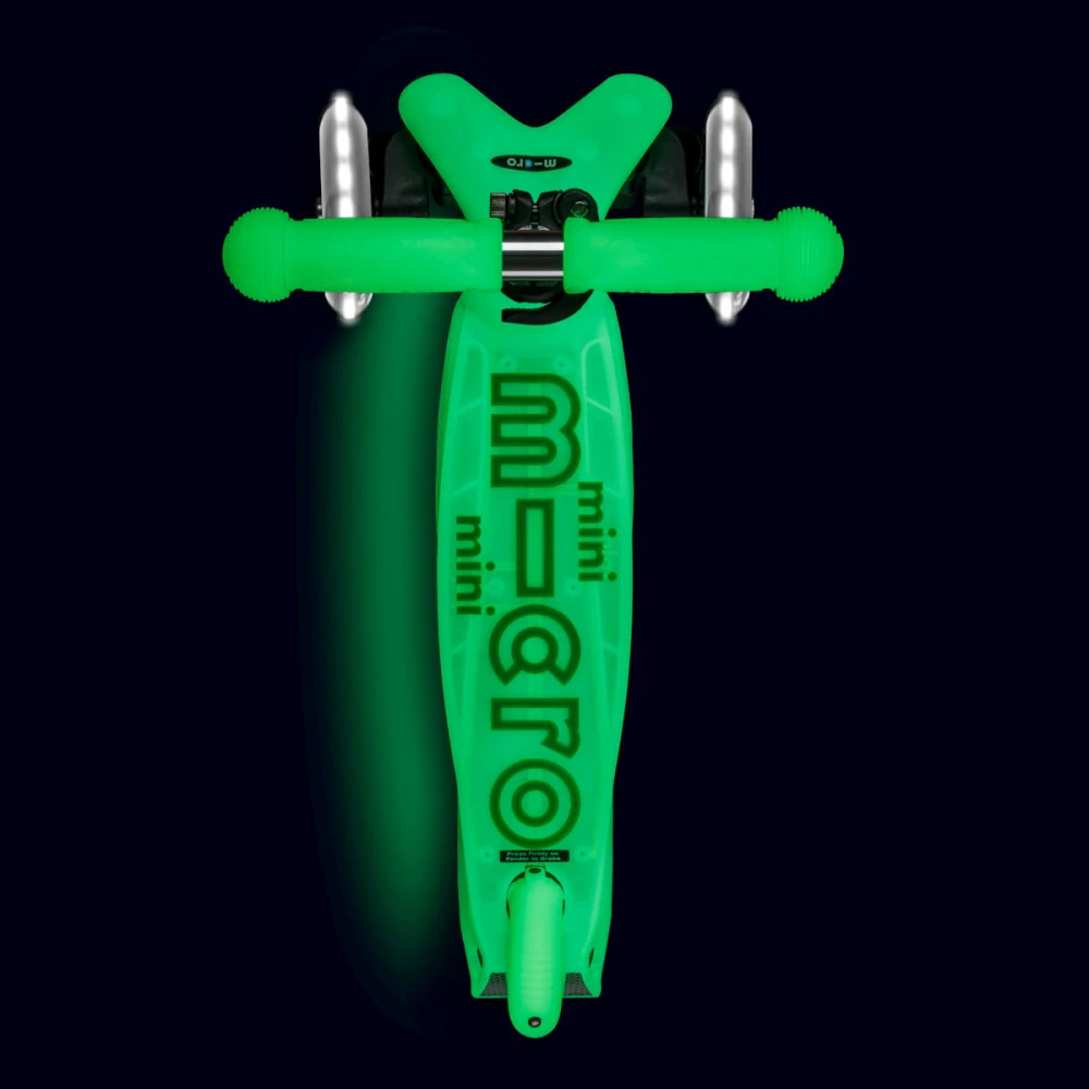 Koloběžka Mini Micro Deluxe Glow LED lime - ZDARMA dopravné a Zdravá láhev!