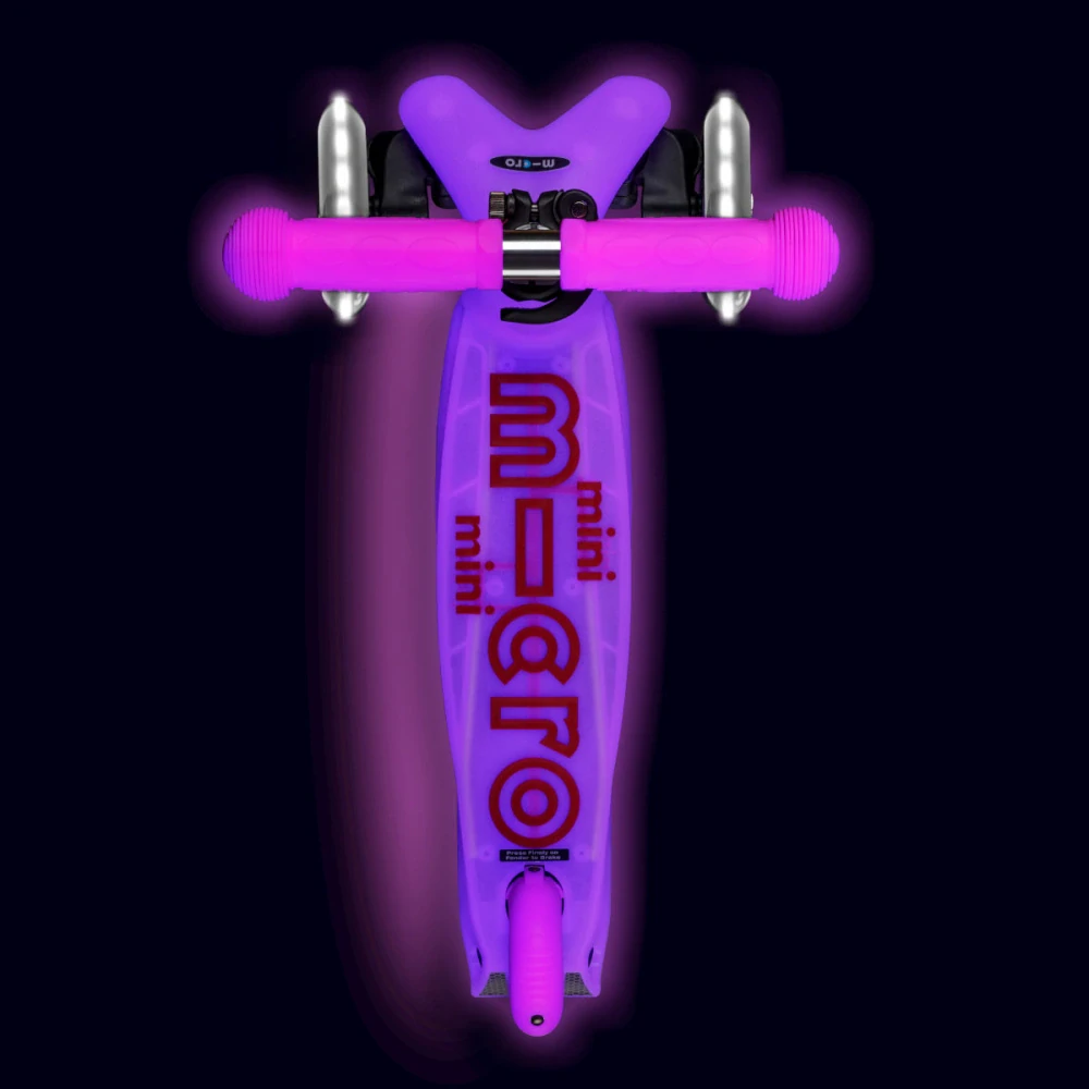 Koloběžka Mini Micro Deluxe Glow LED pink - ZDARMA dopravné a Zdravá láhev! 