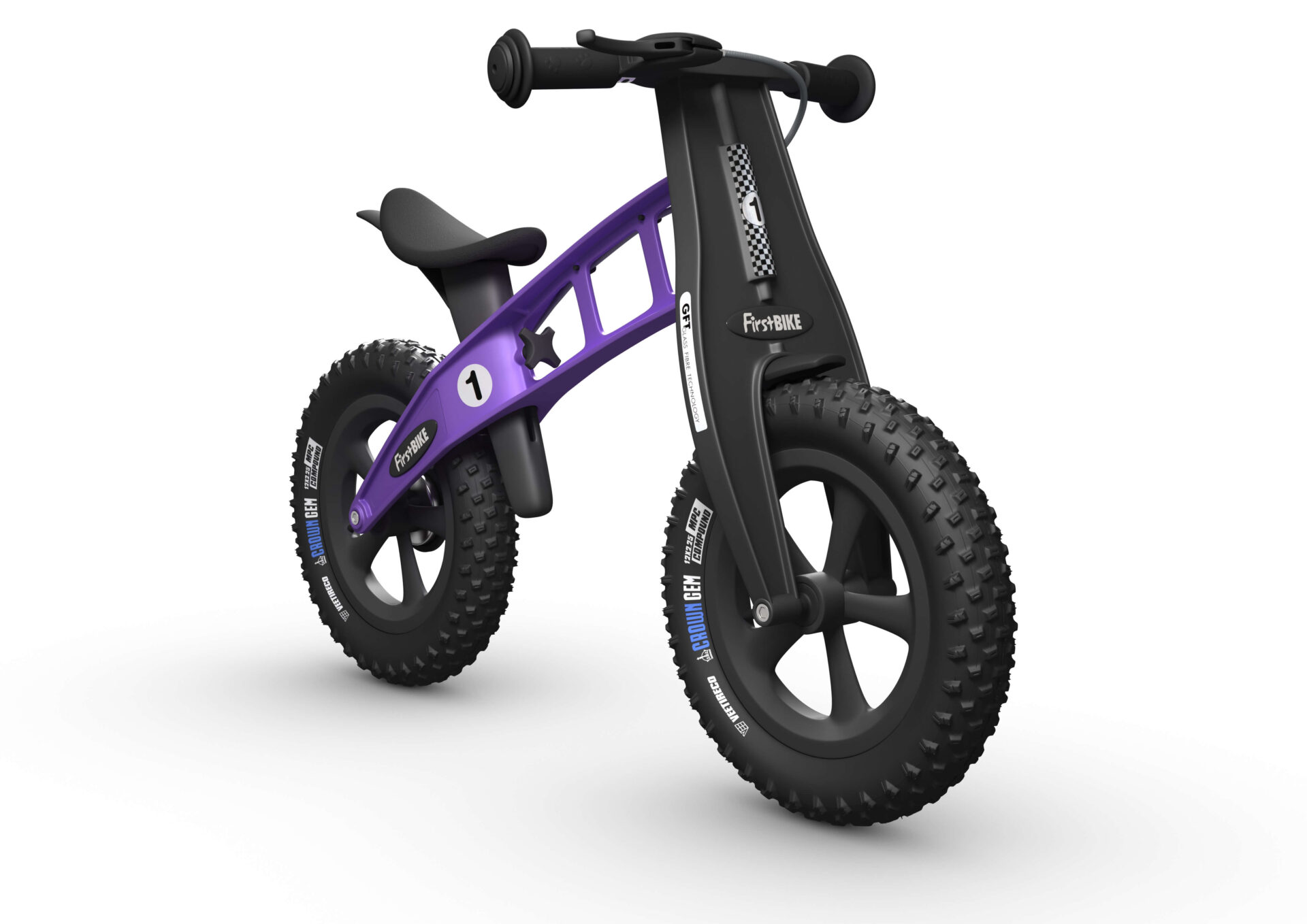 Odrážedlo FirstBike FAT violet - ZDARMA dopravné, košík a zvonek!