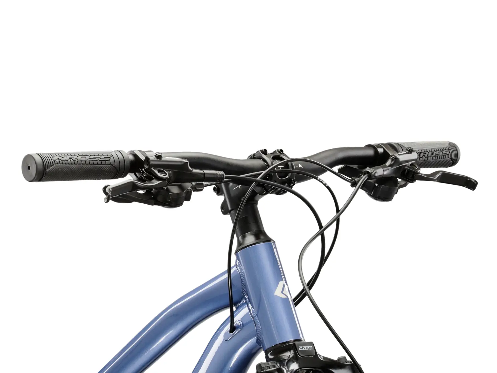 KROSS LEA 4.0, rám 14" (XS), model 2025, pneu 27,5", barva modrá/stříbrná - ZDARMA dopravné, seřízení, odborná montáž a sada světel!
