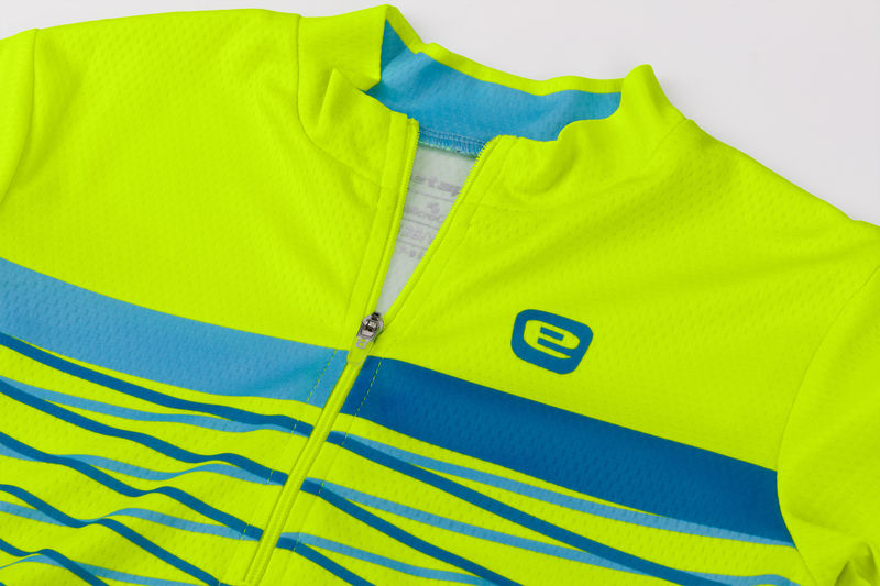 Dětský dres ETAPE LUCKY, žlutá fluo/modrá