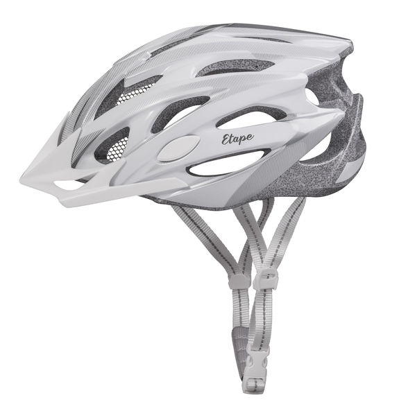 Cyklistická přilba na kolo ETAPE VENUS, bílá/stříbrná mat