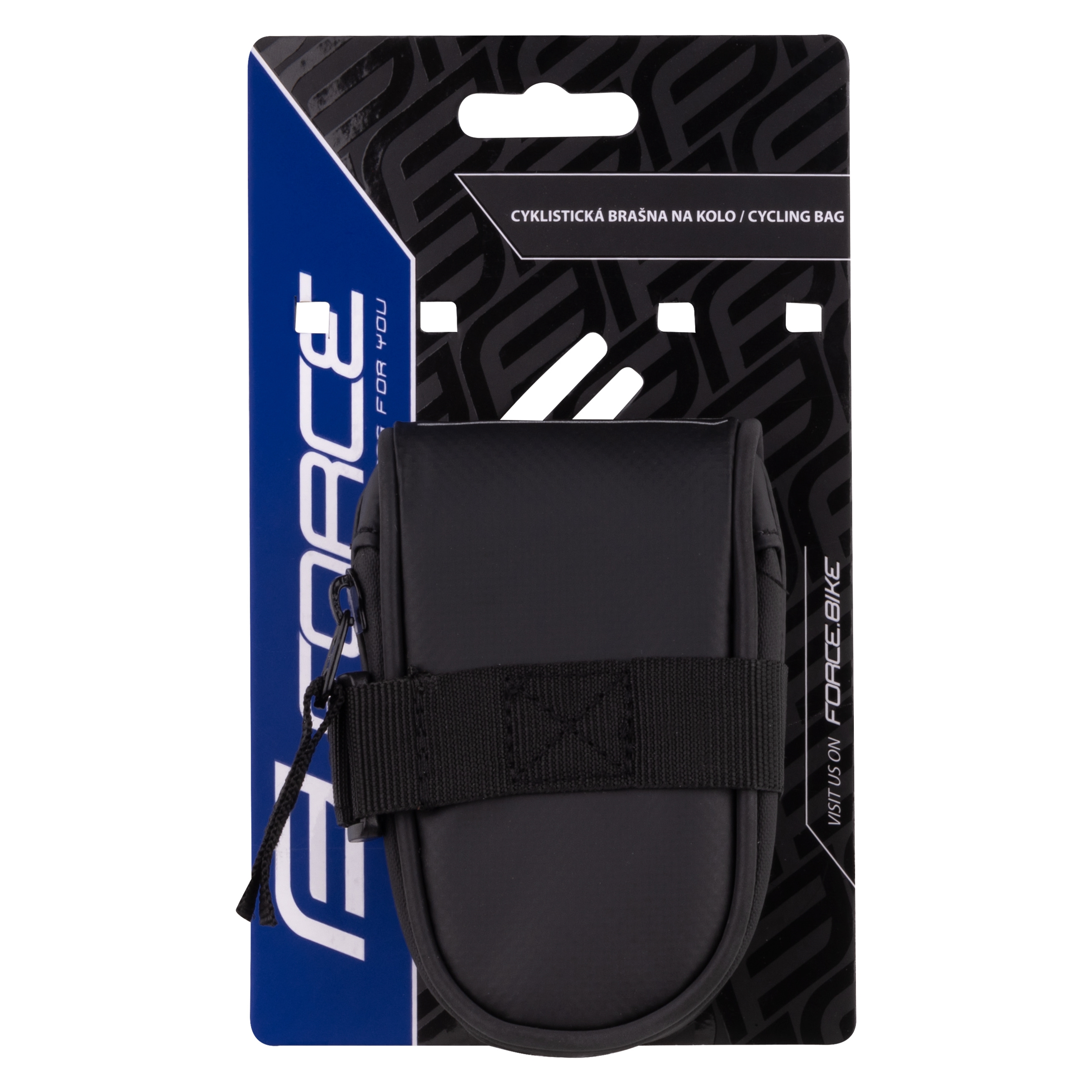 Brašna pod sedlo FORCE MINIBAG M suchý zip, černá