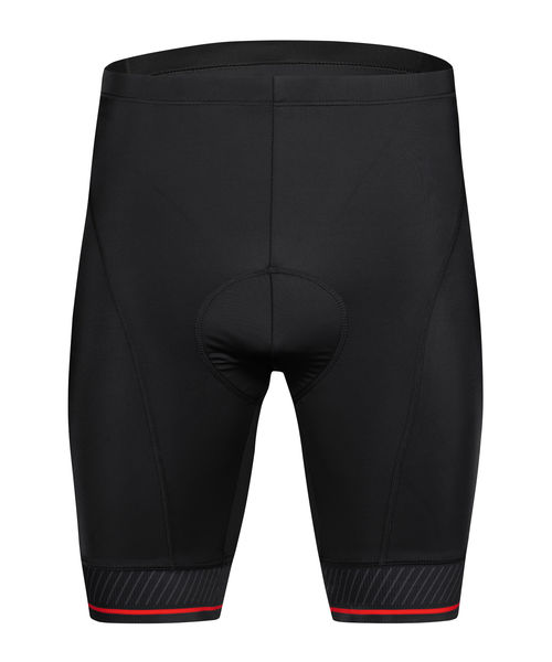 Pánské cyklistické kraťasy ETAPE ELITE TEAM s vložkou, černá/červená