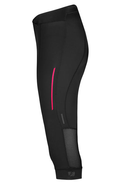 Dámské cyklistické kraťasy ETAPE SARA 2.0 3/4 s vložkou, černá/růžová