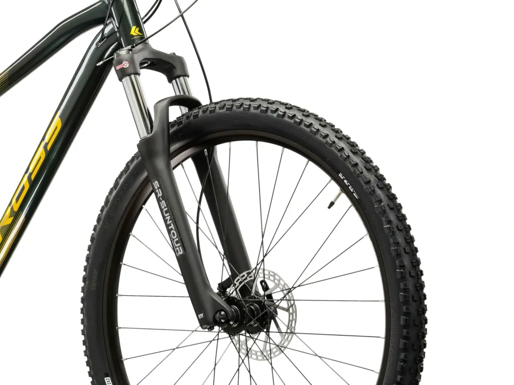 KROSS HEXAGON 5.0, rám 15" (S), model 2026, pneu 27,5", barva zelená/zelená - ZDARMA dopravné, seřízení, odborná montáž a sada světel!