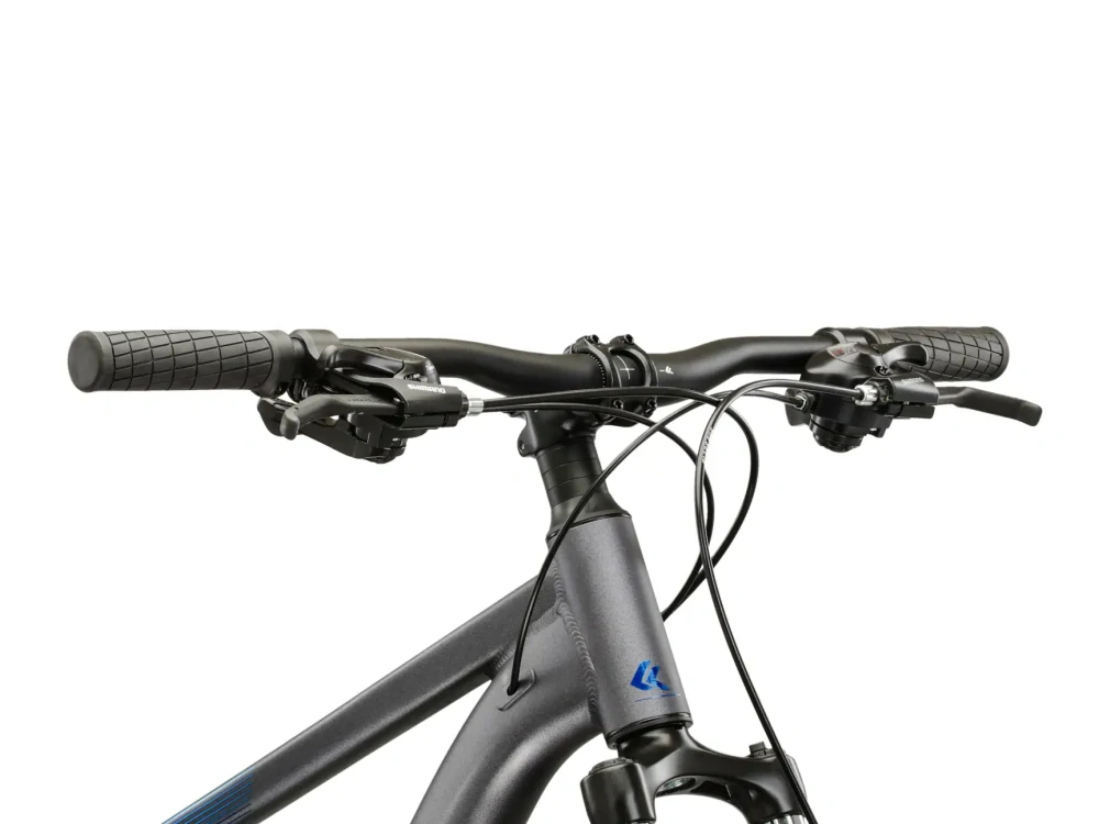 KROSS HEXAGON X200, rám 15" (S), model 2026, pneu 27,5", barva šedá/modrá/matný - ZDARMA dopravné, seřízení, odborná montáž a sada světel!