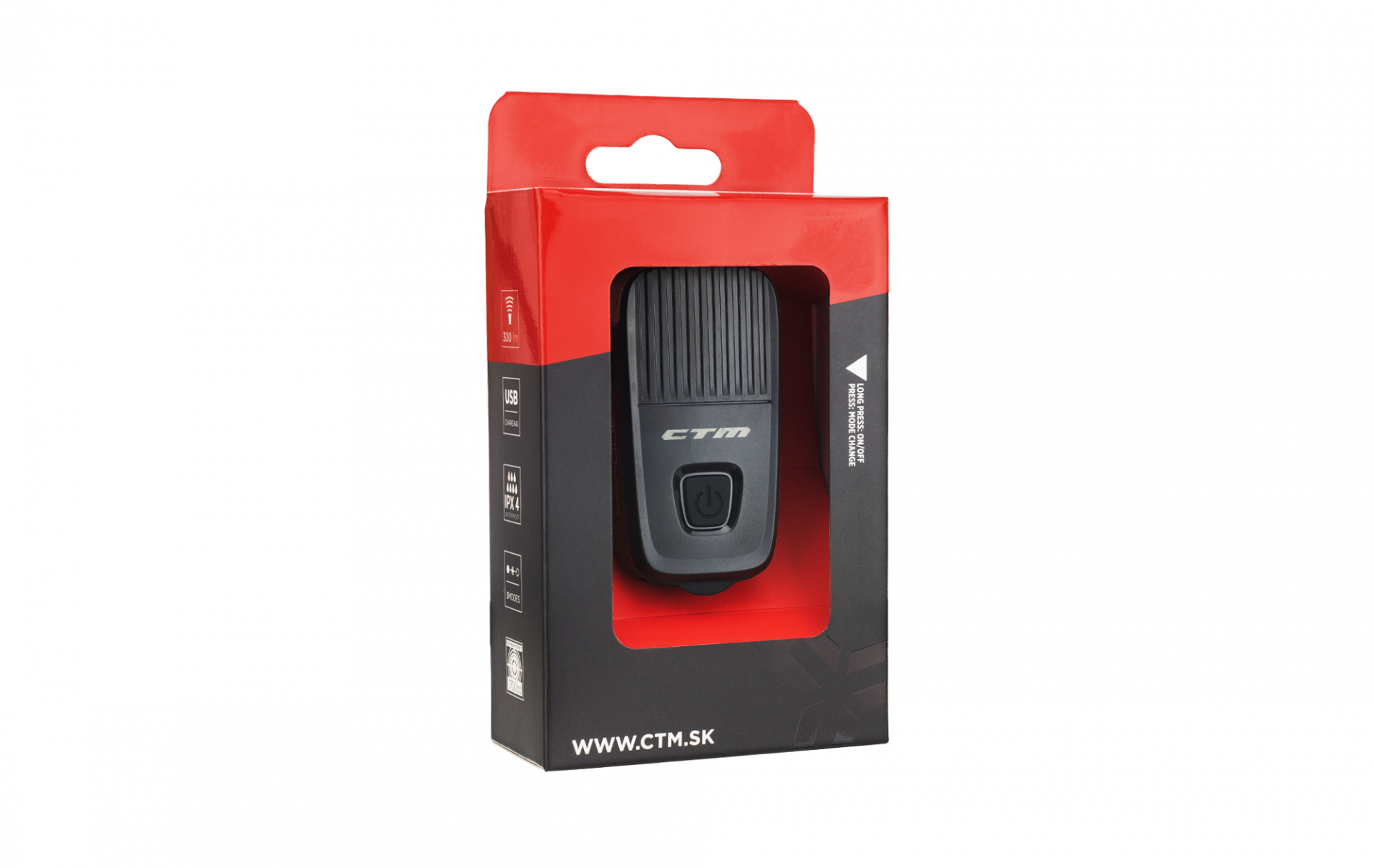 Osvětlení přední CTM KOYO+, 300lm, USB