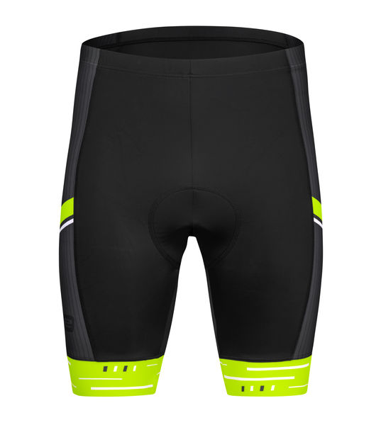 Pánské cyklistické kraťasy ETAPE RACING 2.0, černá/žlutá fluo
