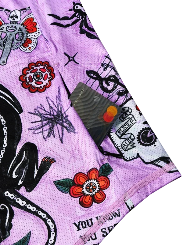 MTB dres CYCOLOGY Ashanti, purple, dámský, krátký rukáv