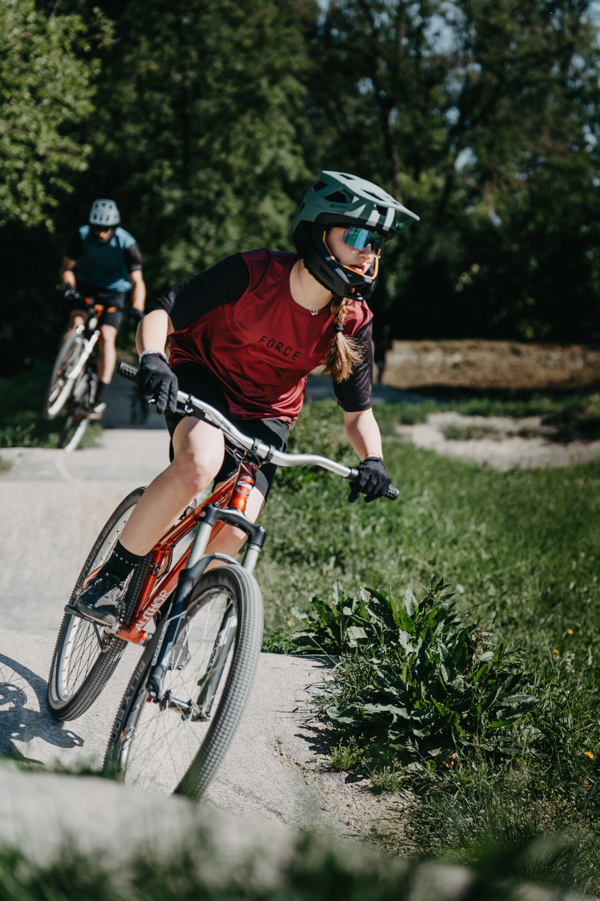 Dres FORCE MTB RULES krátký rukáv, bordó