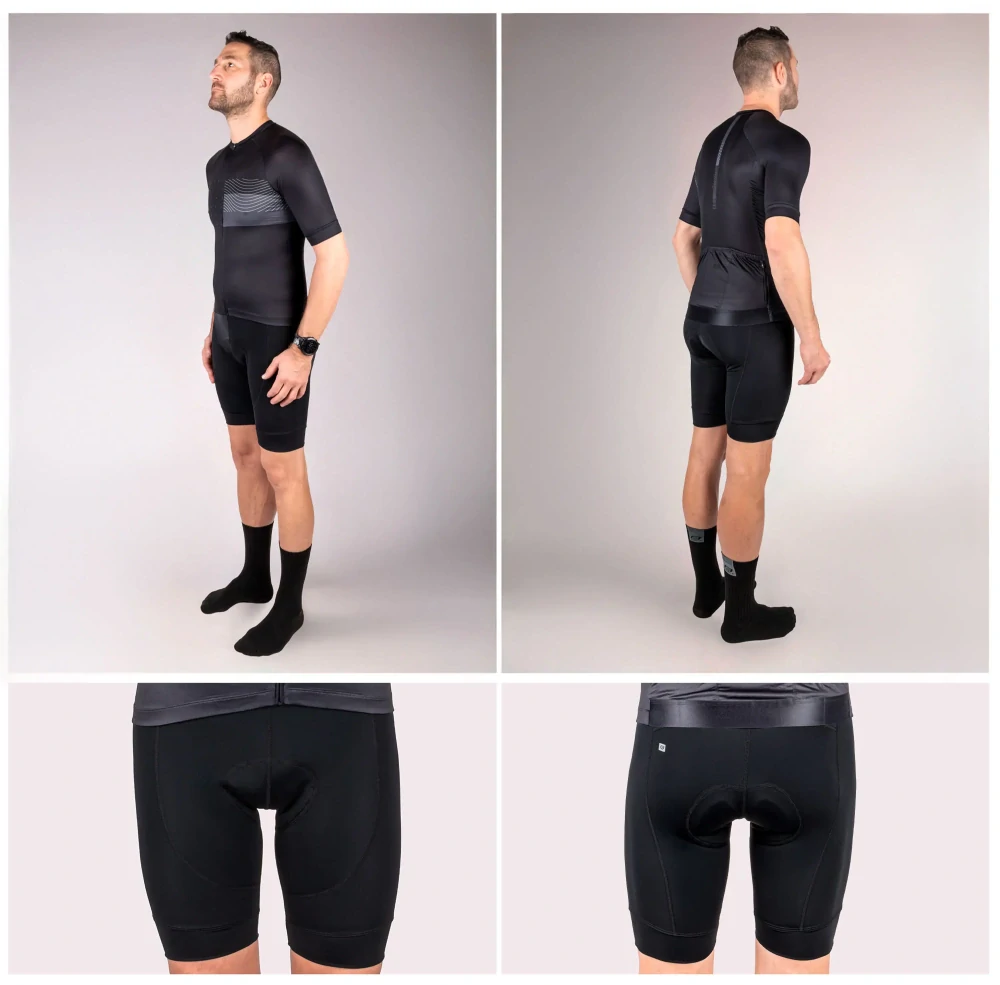 Kraťasy FORCE COMFORT do pasu s vložkou, černé