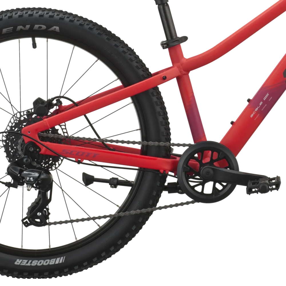 Scott Scale 400, model 2027, pneu 24", barva monza red - ZDARMA dopravné, odborná montáž, seřízení a sada světel!