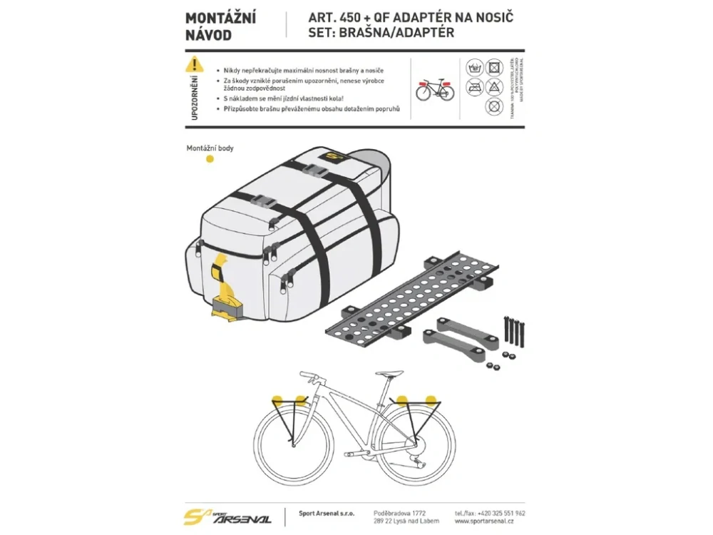 SET BRAŠNY s adapterem 450 QF