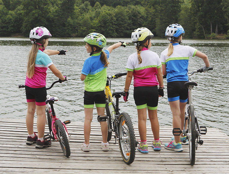 Dětský cyklistický dres ETAPE Bambino, zelená/modrá