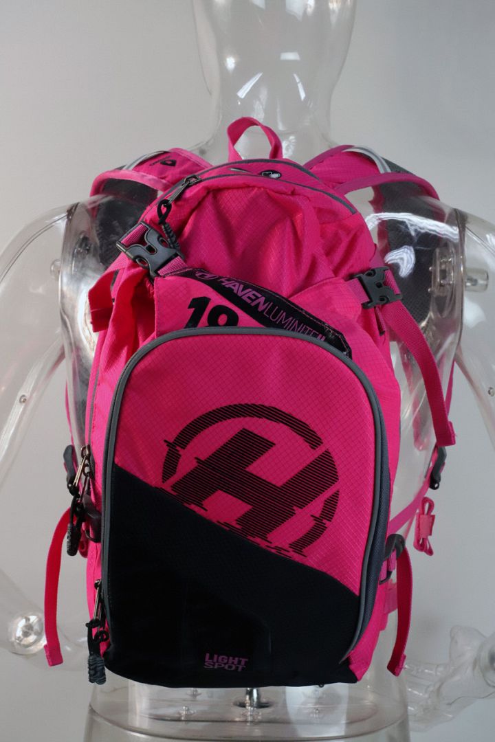 Hydratační batoh HAVEN LUMINITE II 12l black/pink, bez rezervoáru