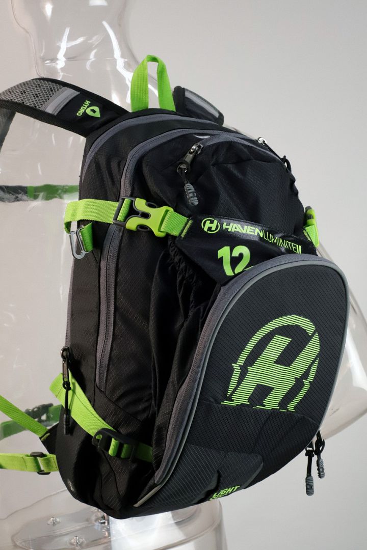 Hydratační batoh HAVEN LUMINITE II 12l black/green, bez rezervoáru