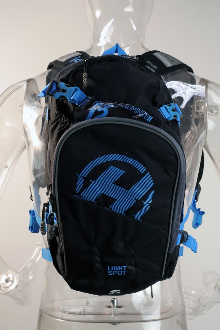 Hydratační batoh HAVEN LUMINITE II 18l black/blue, s rezervoárem 2l