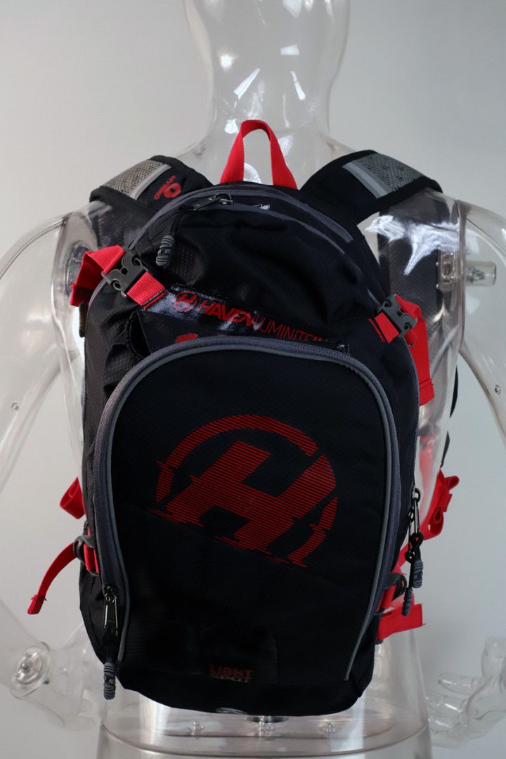Hydratační batoh HAVEN LUMINITE II 18l black/red, bez rezervoáru
