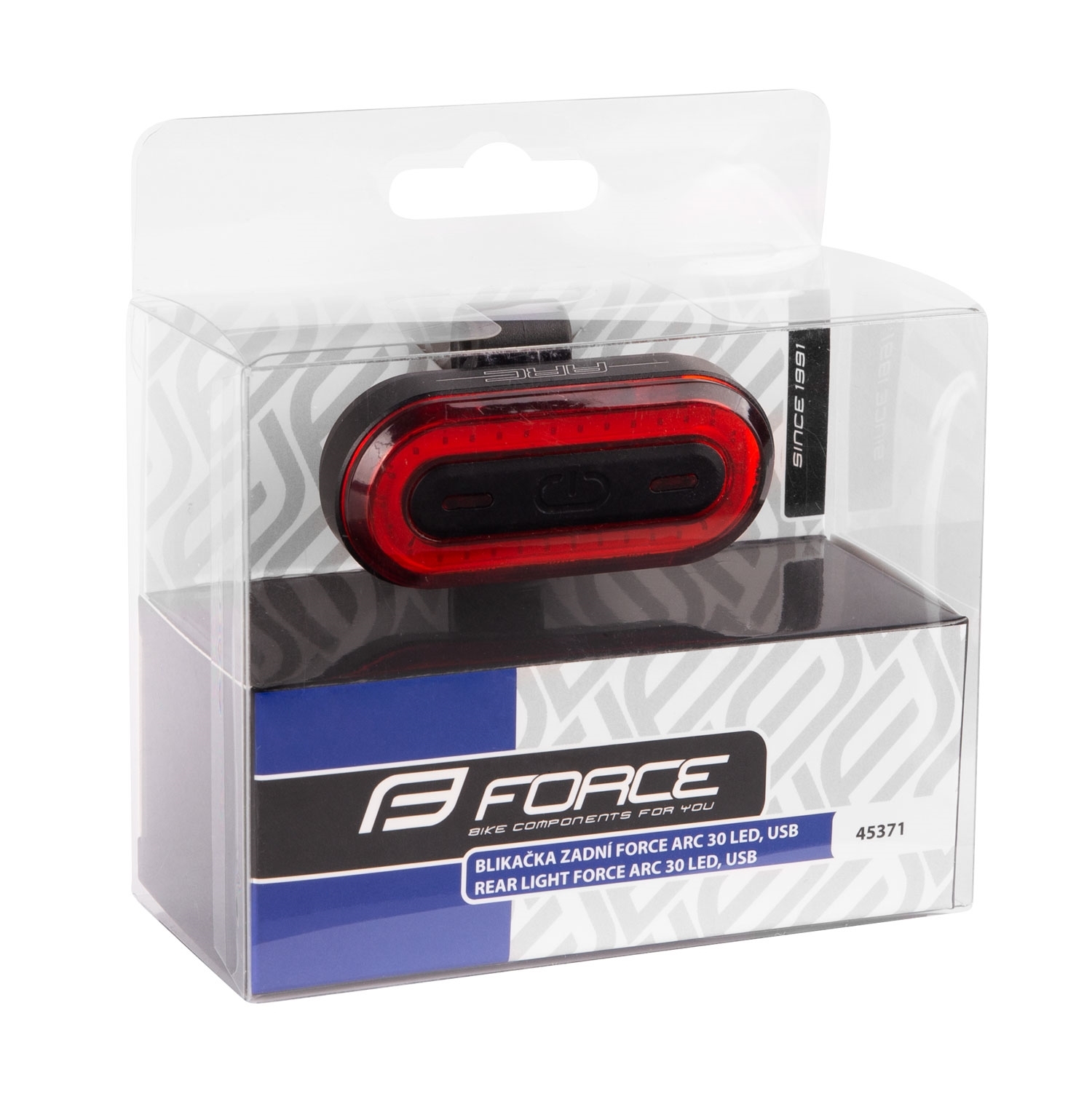 Blikačka zadní FORCE ARC 40 LM, USB
