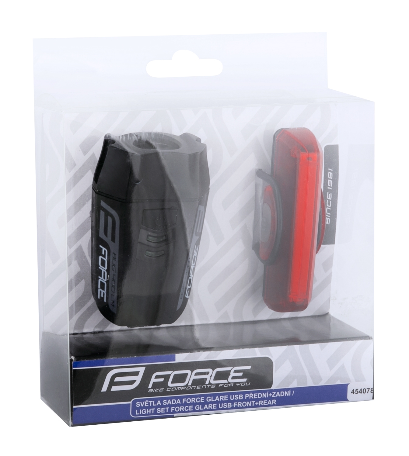 Světla sada FORCE GLARE USB přední + zadní