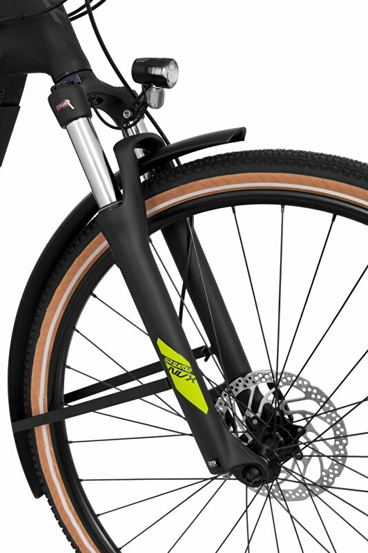 Rock Machine CrossRide INT e500 Bosch touring, model 2022, Matte Black/Grey/Radioactive Yellow - ZDARMA dopravné, odborná montáž, seřízení a dárkový poukaz na nákup příslušenství!