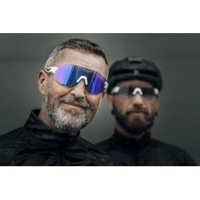 Brýle FORCE MANTRA bílé, fialové zrc. sklo