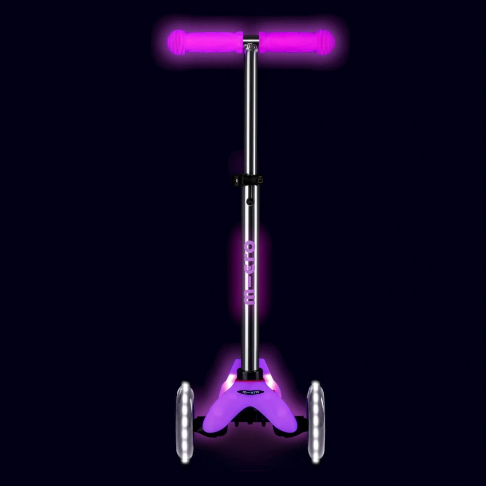 Koloběžka Mini Micro Deluxe Glow LED Plus pink - ZDARMA dopravné a Zdravá láhev! 