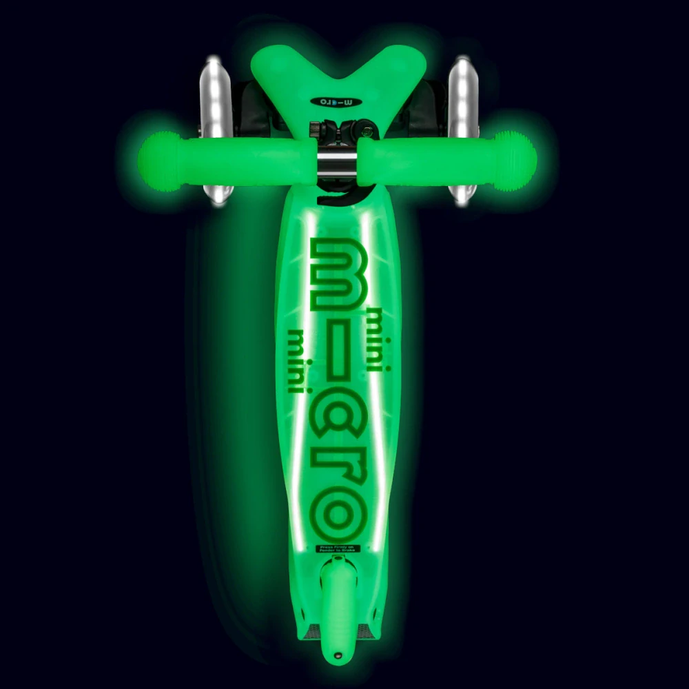 Koloběžka Mini Micro Deluxe Glow LED Plus Lime - ZDARMA dopravné a Zdravá láhev! 