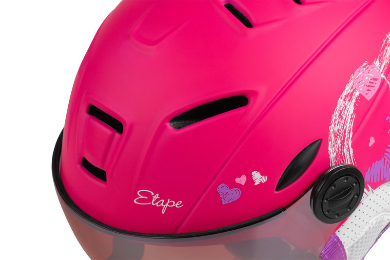 Etape dětská lyžařská přilba RIDER PRO LIGHT, růžová mat