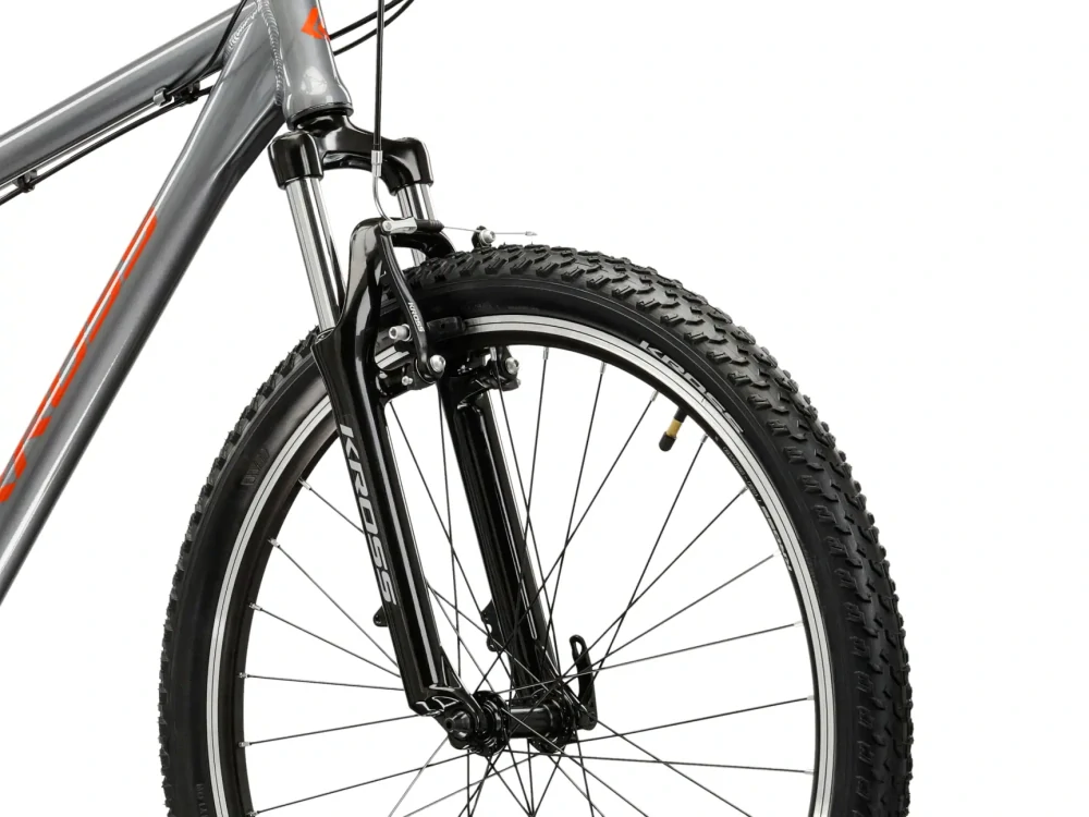 KROSS HEXAGON 1.0, rám 17" (S),  model 2026 pneu 26", barva grafitová/oranžová - ZDARMA dopravné, odborná montáž, seřízení a sada světel!