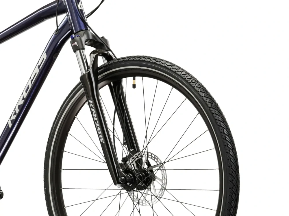 KROSS EVADO 5.0, rám 21" (L), model 2026, pneu 28", barva námořnická modrá - ZDARMA dopravné, seřízení, odborná montáž a sada světel!