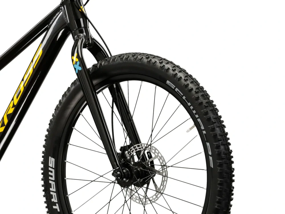 KROSS LEVEL JR 2.0, model 2025, pneu 24", barva černá/žlutá / lesk - ZDARMA dopravné, odborná montáž, seřízení a sada světel TWINS!