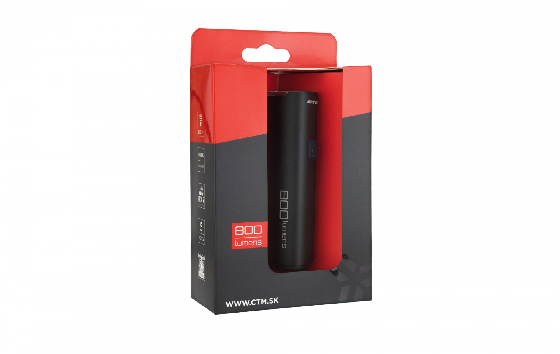 Osvětlení přední CTM R:AMP 8, 800lm, USB-C