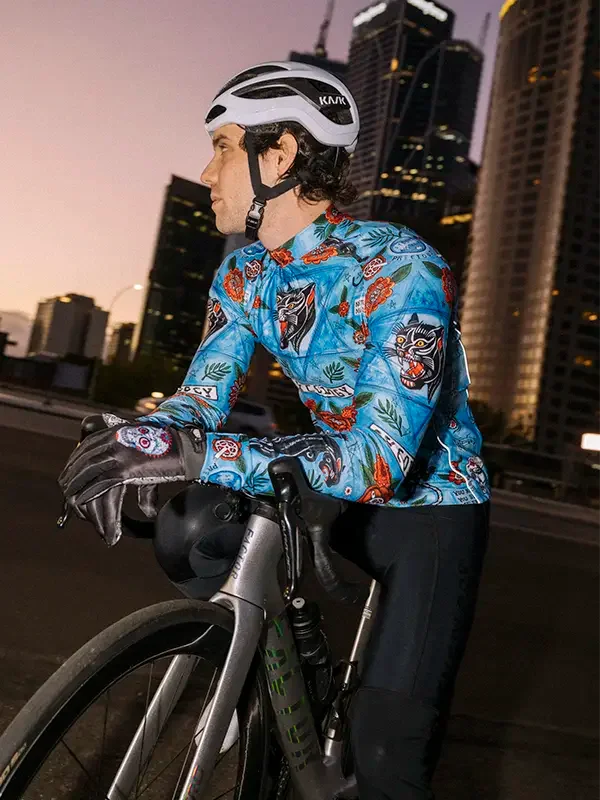 Cyklodres CYCOLOGY Winter Ashanti, blue, pánský, dlouhý rukáv