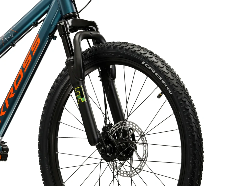 KROSS DUST JR X, pneu 24", model 2027, barva tyrkysová/oranžová/stříbrná/matný - ZDARMA dopravné, odborná montáž a seřízení!