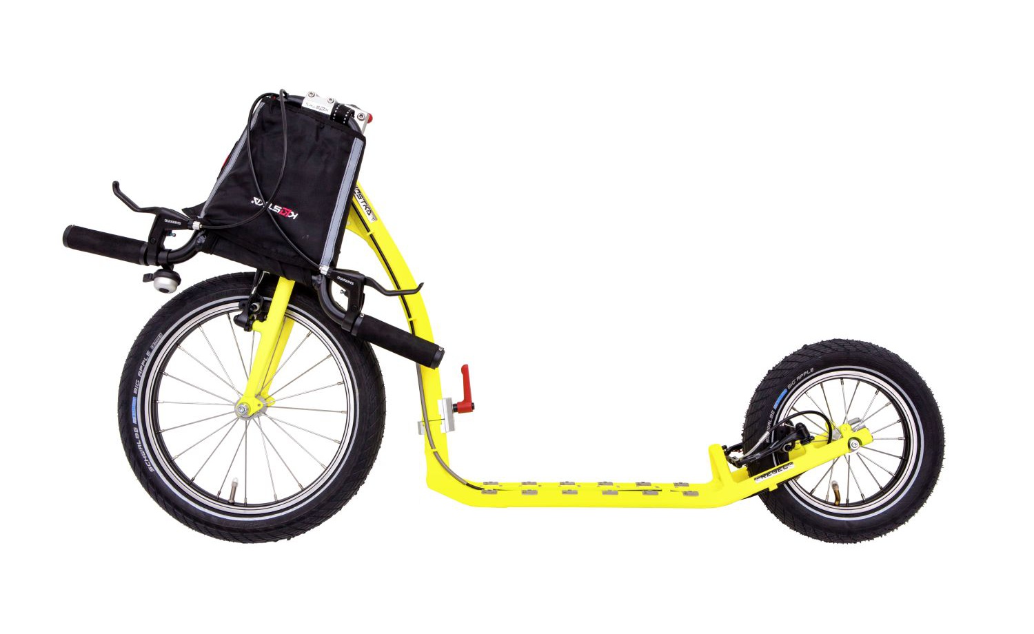 Skládací koloběžka KOSTKA REBEL MAX FOLD (G5), barva neon lemon - ZDARMA dopravné!