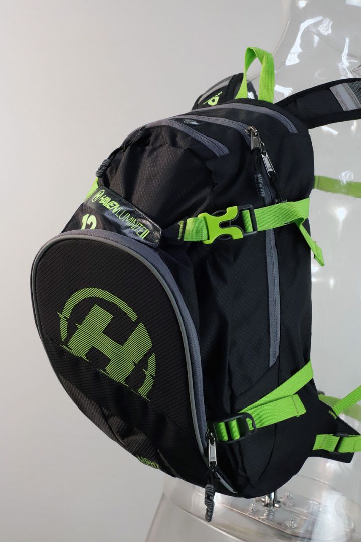Hydratační batoh HAVEN LUMINITE II 12l black/green, s rezervoárem 2l