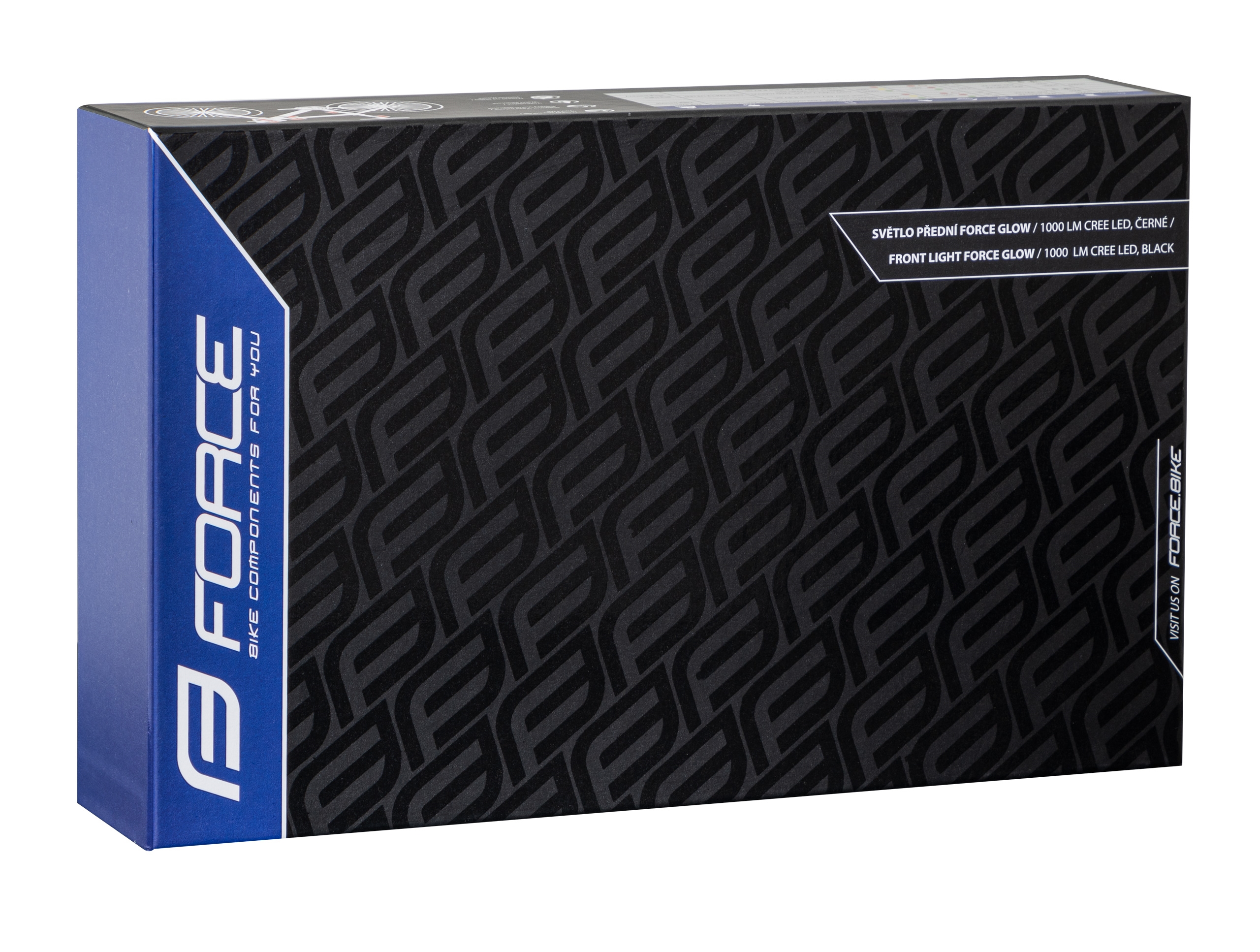 Světlo přední FORCE GLOW-2 1000LM USB, černé