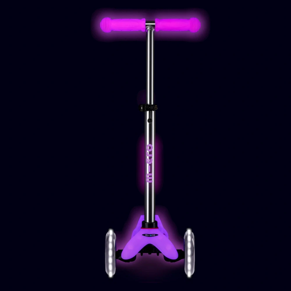 Koloběžka Mini Micro Deluxe Glow LED pink - ZDARMA dopravné a Zdravá láhev! 