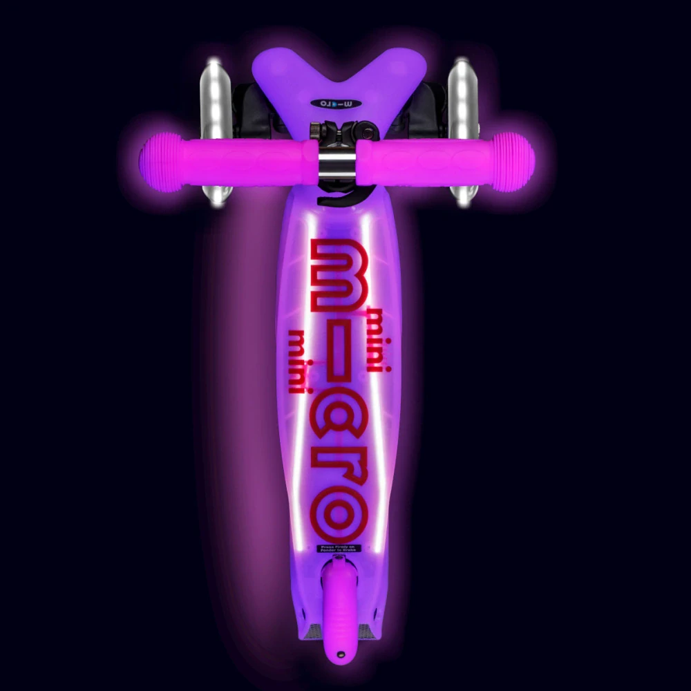 Koloběžka Mini Micro Deluxe Glow LED Plus pink - ZDARMA dopravné a Zdravá láhev! 