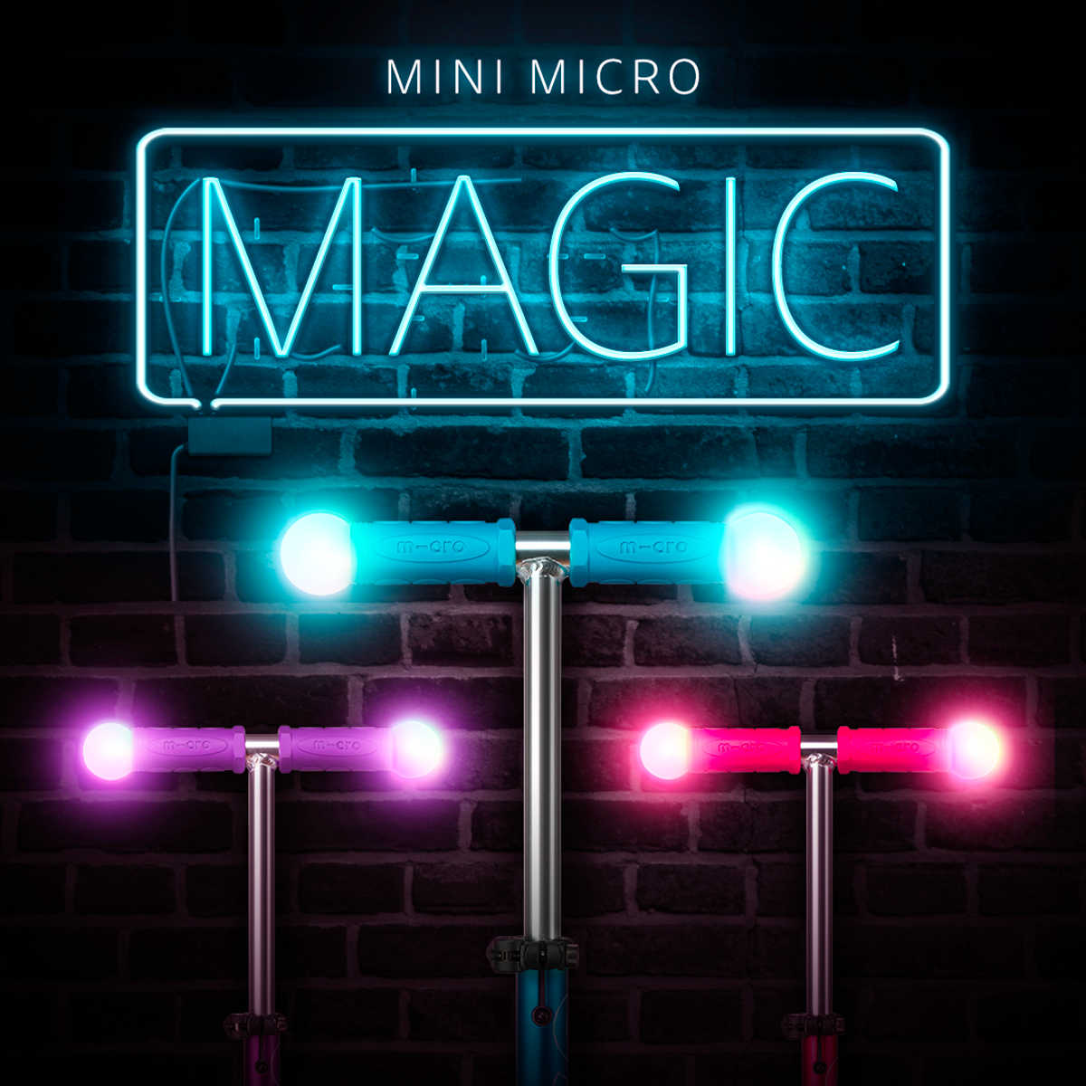 Koloběžka Mini Micro Deluxe Magic LED pink - ZDARMA dopravné!