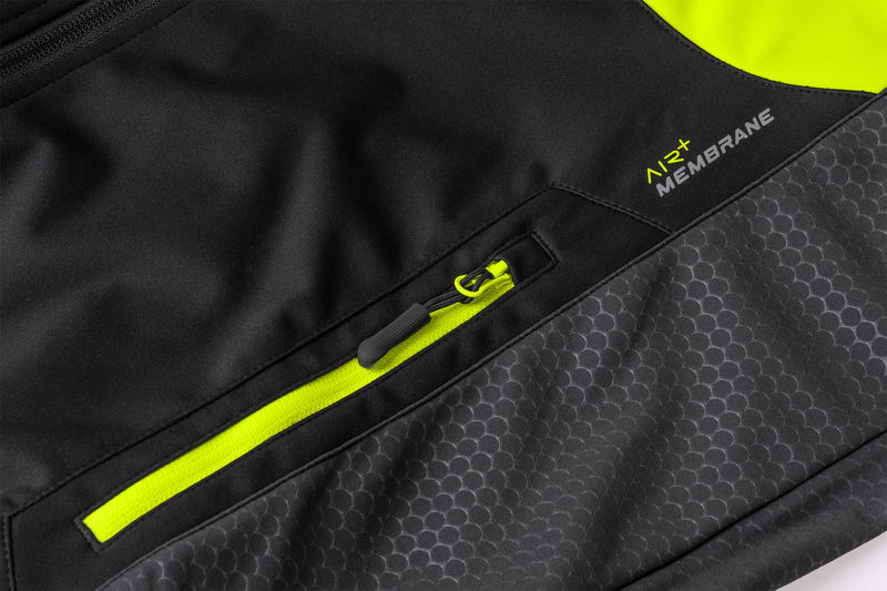 Pánská zimní bunda ETAPE STRONG 2.0, černá/žlutá fluo