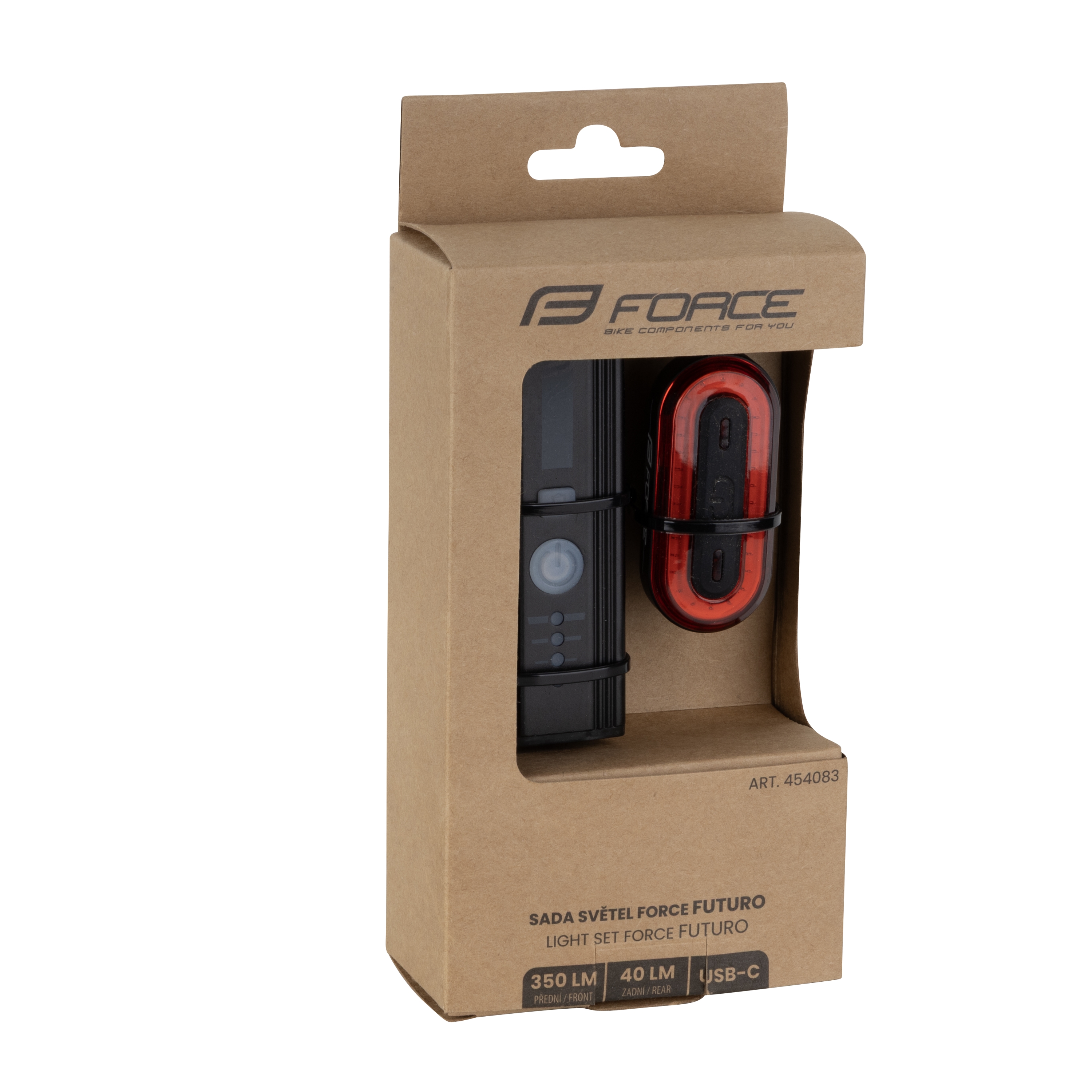Světla sada FORCE FUTURO USB přední+zadní